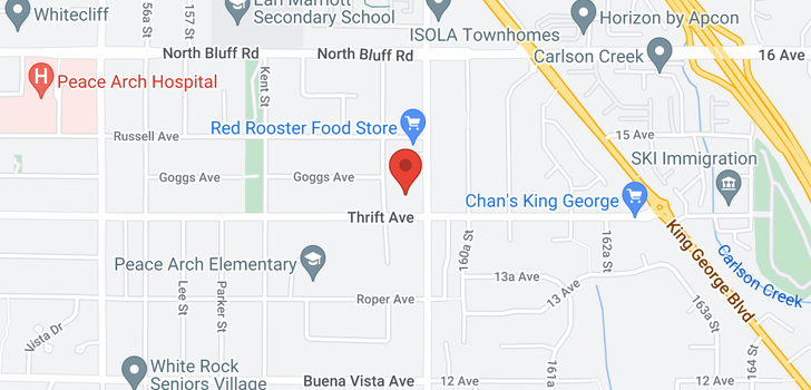 map of 304 15991 THRIFT AVENUE